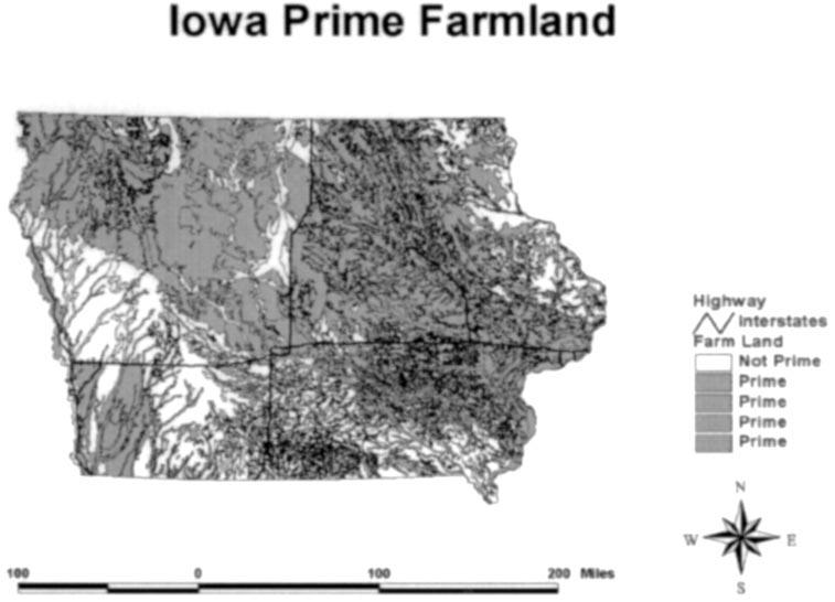 In 1995 through 1997, 13 countie in Iowa had more than 500 acre of cropland moved out of production. A total of 26000 net acre went out of production in thoe countie.