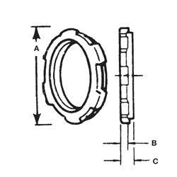 Rigid and Intermediate Metal Conduit Fittings Locknuts A Steel or malleable iron (steel thru 2 in.