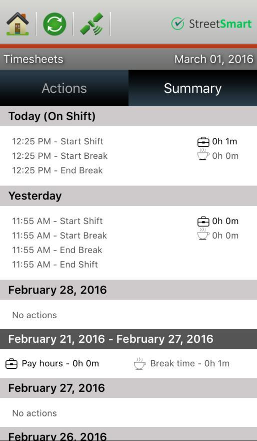 10.1. Smart Notification for Timesheet Actions StreetSmart mobile app allows you to set reminder to perform your timesheet actions on schedule.