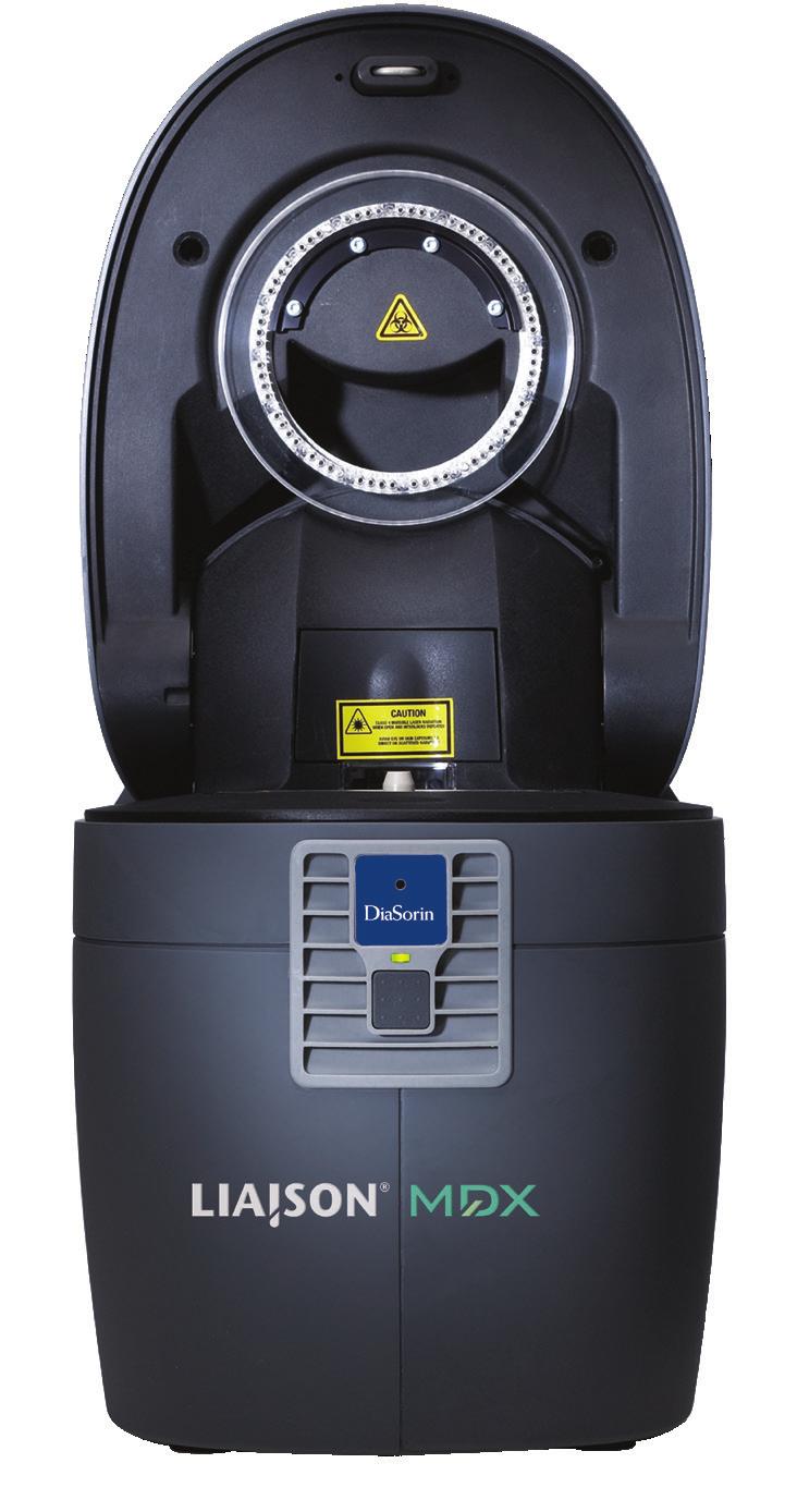 About the LIAISON MDX The LIAISON MDX is an innovative and powerful thermocycler with two consumable disc options: the 8-well Direct Amplification Disc for sample-to-answer testing and the 96-well