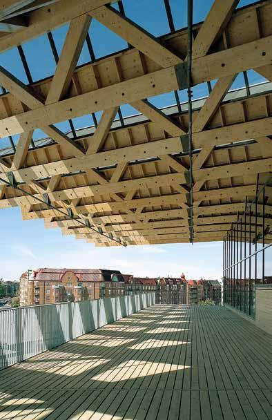 Glulam consists of individual laminates of structural timber, providing a