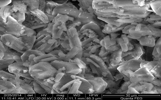 Phosphogypsum, flyash and untreated soil sample micrographs shows a pore structure which having more reactive surface results in pozzalonic reactions and resulting in cementatious products by
