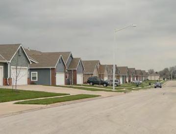 THE PREFERRED LAND USE PLAN Spectrum of residential densities. From left: Rural residential, low-density urban, medium-density, and high-density residential use.