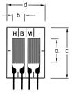 HBM strain gauges Series Y With two measuring s / double linear strain gauge DY11 Double linear strain gauge with a = 10.