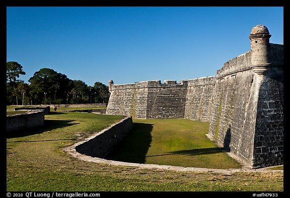 Coquina walls of historic fort, Castillo de San