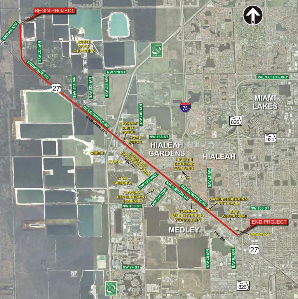 1 EXECUTIVE SUMMARY The Florida Department of Transportation (FDOT) is planning to upgrade a segment of US 27/SR 25/Okeechobee Road in Miami-Dade County from SR 997 Krome Avenue to just west of NW 79