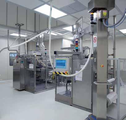 MATERIAL HANDLING The first manufacturing step is performed in the dispensing area.
