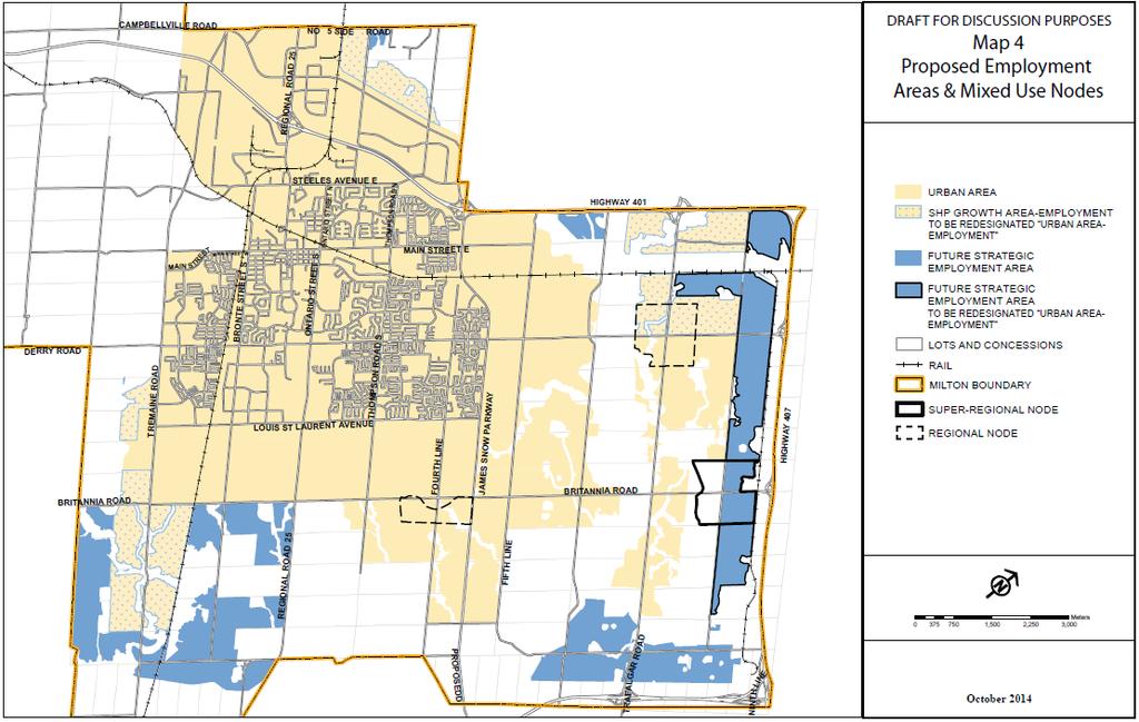 4.1.5 2014 Milton Municipal Comprehensive Review In 2014, the Town of Milton conducted an initial study to inform its municipal comprehensive review process with respect to planning for employment