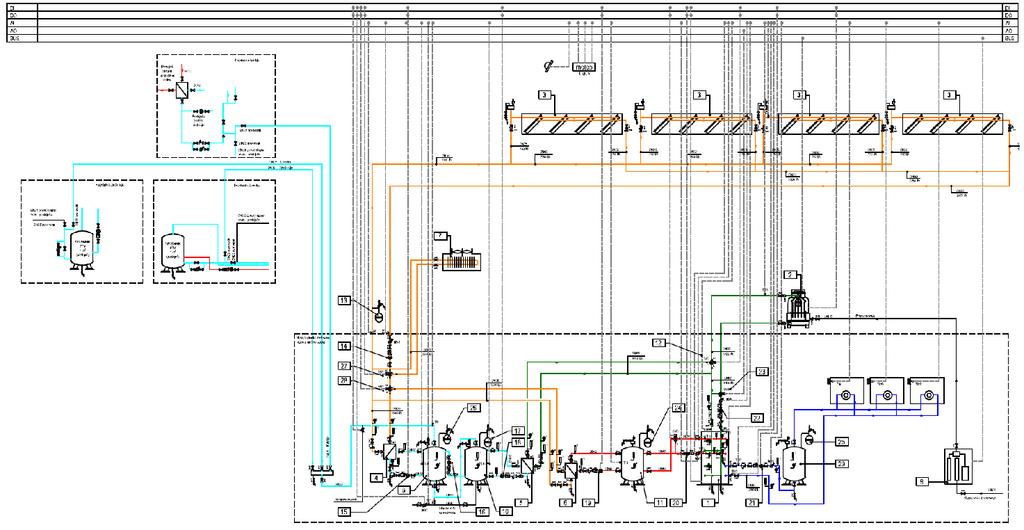 Cooling system and sanitary hot water preparation initial design After preliminary analysis it was clear that only cooling is not feasible at all.