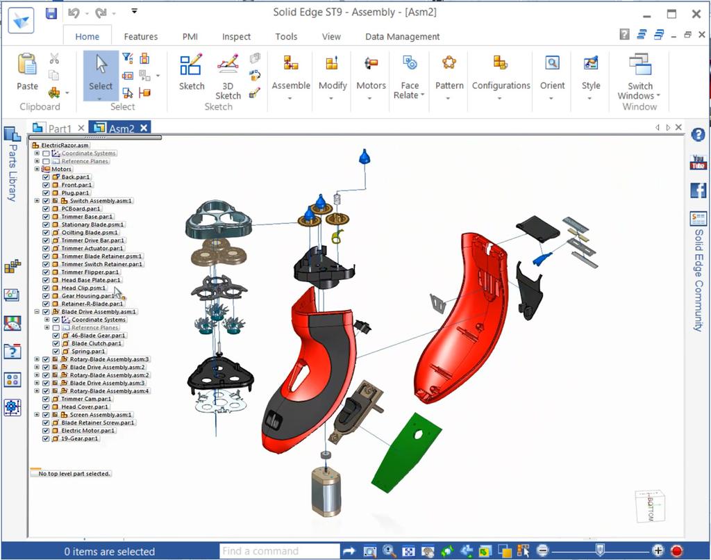 With Solid Edge synchronous technology, importing a file from another 3D CAD system is as simple as opening it and editing imported data is just as easy.