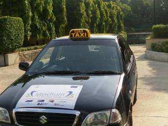 Figure 5-15 An autorickshaw equipped with OBU unit Figure 5-16 A Taxi from Yellow Cab Taxi Company