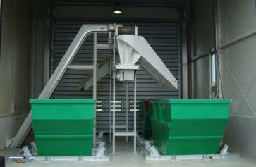 of scrap throughout the conveyor routes, including