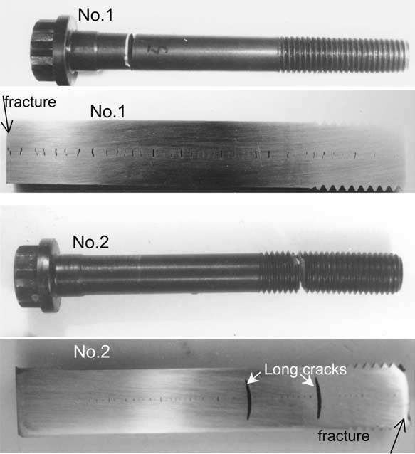 Z. Yu, X. Xu / Engineering Failure Analysis 13 (2006) 826 834 827 The standard steps involved in the fabrication of the cylinder head bolt are given as follows: cold working (drawing)!