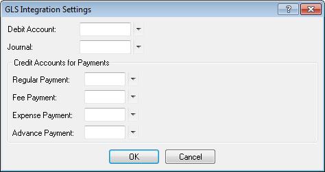 To configure bank accounts for GLS integration 1. From TAS, select File Open Miscellaneous and click the Bank Account tab. 2. In the Bank Account field, select the bank account you want to configure.
