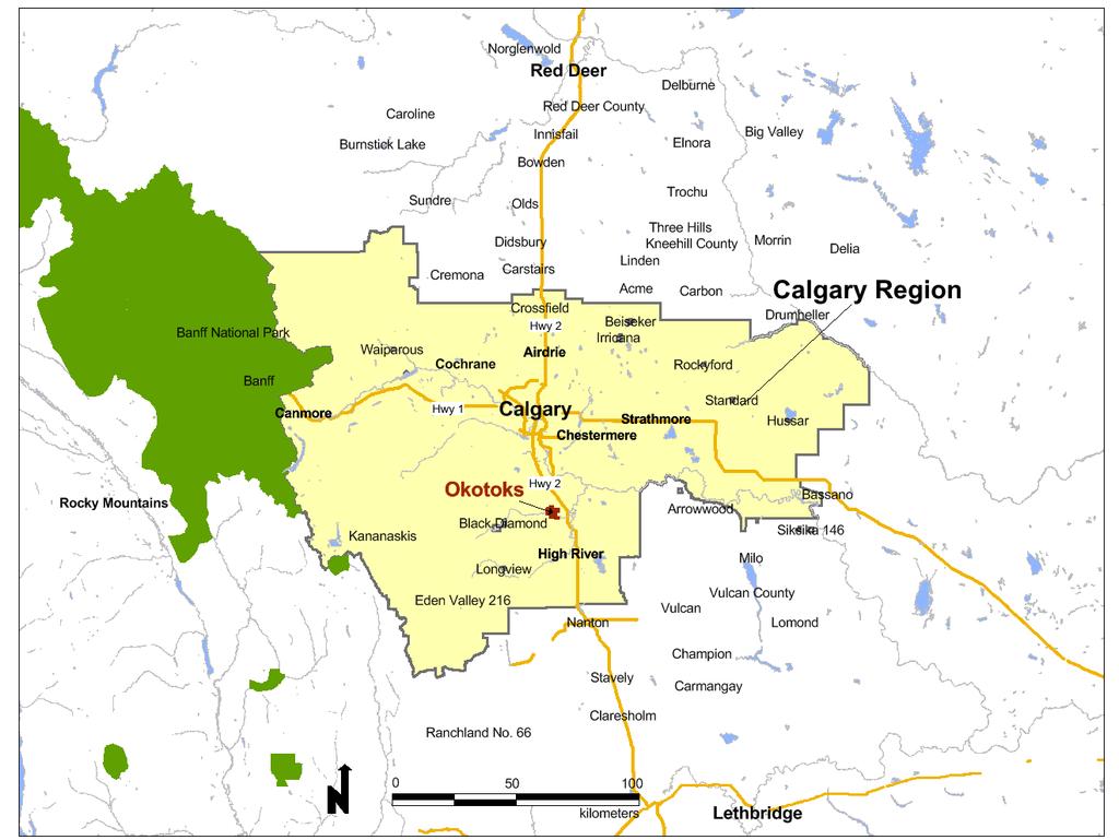 INPUTS TO TOWN OF OKOTOKS GROWTH STUDY: LAND REQUIREMENT FORECASTS 2.
