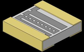6% Alumina (Al 2 O 3) Beryllium Oxide (BeO) Aluminum Nitride (AlN) Microwave Chip Resistors with Edge Wrap Surface Mount Microwave Chip Resistors have an edge wrap similar in