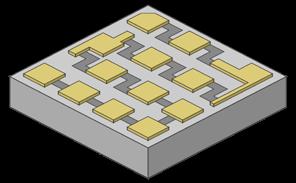 Resistance Range Resistive Material Ratio Tolerance 5 Ω to 100 kω per resistor (Alumina) 5 Ω to 1 MΩ per resistor (Silicon) Tantalum Nitride To 0.