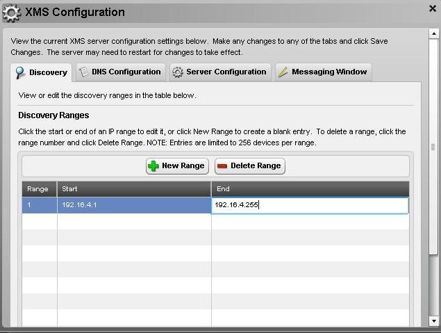 XMS allows the user to configure the global user account which will be used to access the managed device.