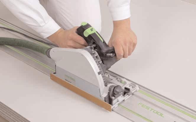 Cutting Powerpanel H 2 0 boards should be cut with a standard rail-guided hand-held circular saw, preferably a plunge saw type.