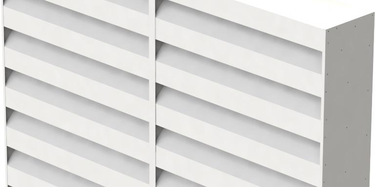 Further Information Large units Where sufficiently large and/or heavy, acoustic louvres will be supplied in sections for assembly on site.