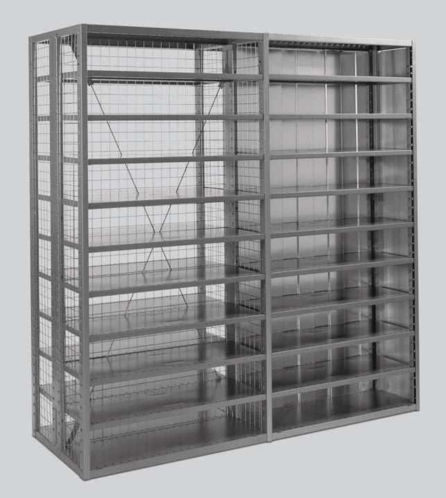 R4000 Double Bay Shelving 85 1/2 H Schaefer s double bays offer a new alternative to traditional thinking regarding shelving. All the great features of the single bays in a back-to-back format.