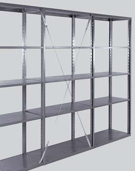 Double bay shelving requires less material and reduces installation time, resulting in cost savings.