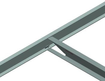 Adjustable on 2 centers to achieve the desired shelf level.