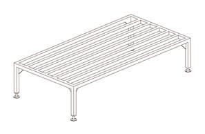 For loads in ecess of 400kg use the fully welded dunnage rack.