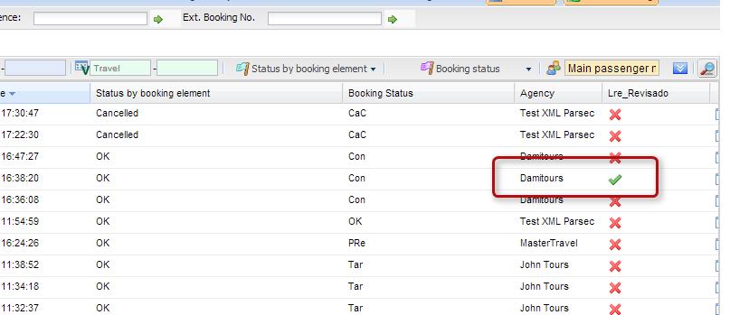 the element appear in the pending booking list is not corrected, it will still appear
