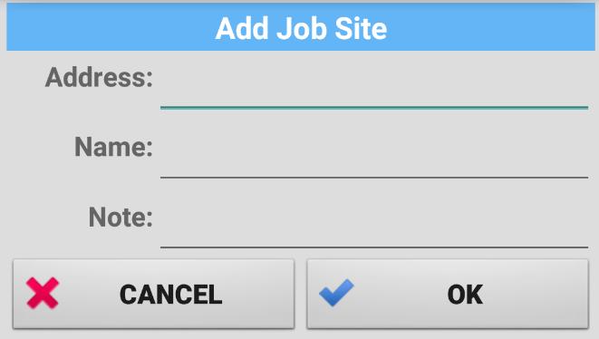 These job sites can be created from the Website Portal or on the mobile device (if required).
