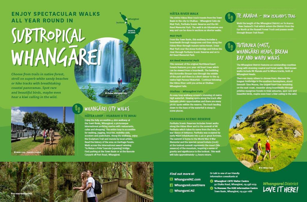 143 AA Walks Guide The Walks Guide is a new initiative with DOC and Tourism NZ. There will be 75,000 copies distributed nationwide.