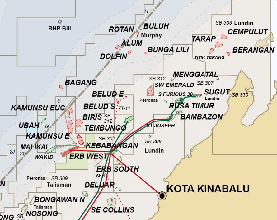 Petronas FLNG 2 Field Key Developments Summary Table Rotan, Alum, Bemban, Buluh, Sabah Distance from Shore (km) 112 Water Depth (m) 1,150 Lead Company Murphy Sabah Oil Co.