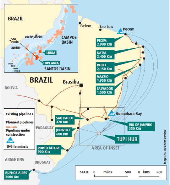 What role could marine CNG play in Brazil?
