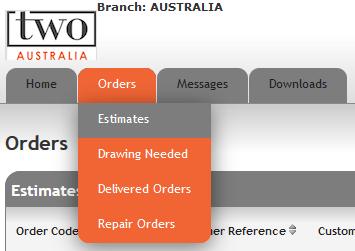 Shutter Order Portal From the Dashboard View Click onto The ORDERS TAB Select