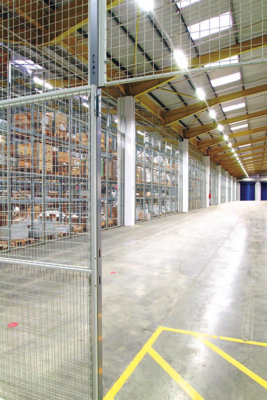 FlexiStore WAREHOUSE PARTITIONING SYSTEM P R O D U c T FA cts Uprights 30 x 20 mm Horizontals 25 x 15 mm Posts 70 x 25 mm or 50 x 50 mm Vertical wires Ø 3 mm Horizontal wires Ø 2.