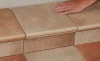 Stairs outdoors and flooring edge finishes with angles, Florentines or Loft stair tread tiles are further