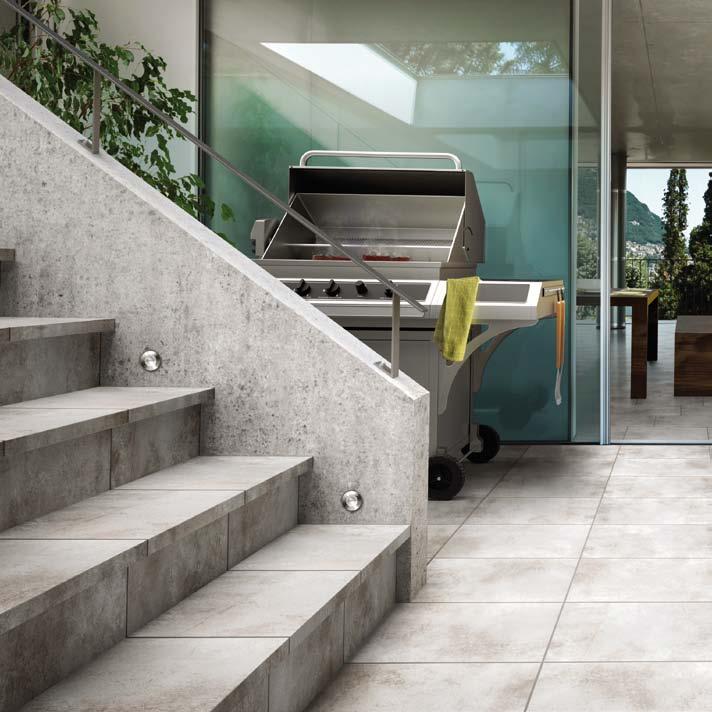 aera t innovative Hardglaze 2.0 glaze: classic trend flooring. also available as terrace slab. in profiled 40 x 80 cm.