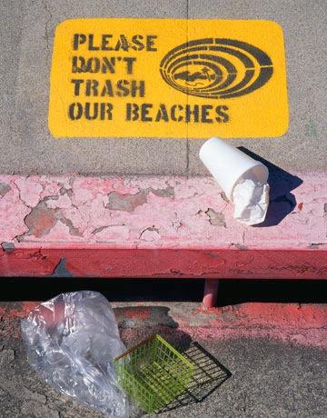 Littering is not just an issue at the beach.
