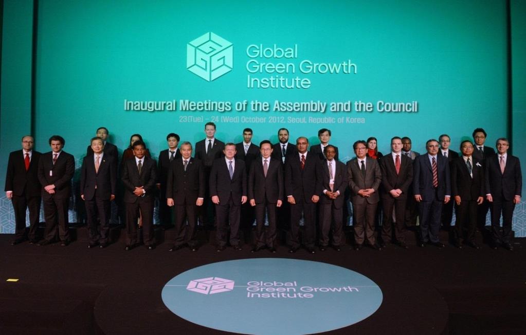 Inaugural Meetings of the Assembly and the Council 23-24 October, Seoul Attended by the 18 member states of the GGGI Major