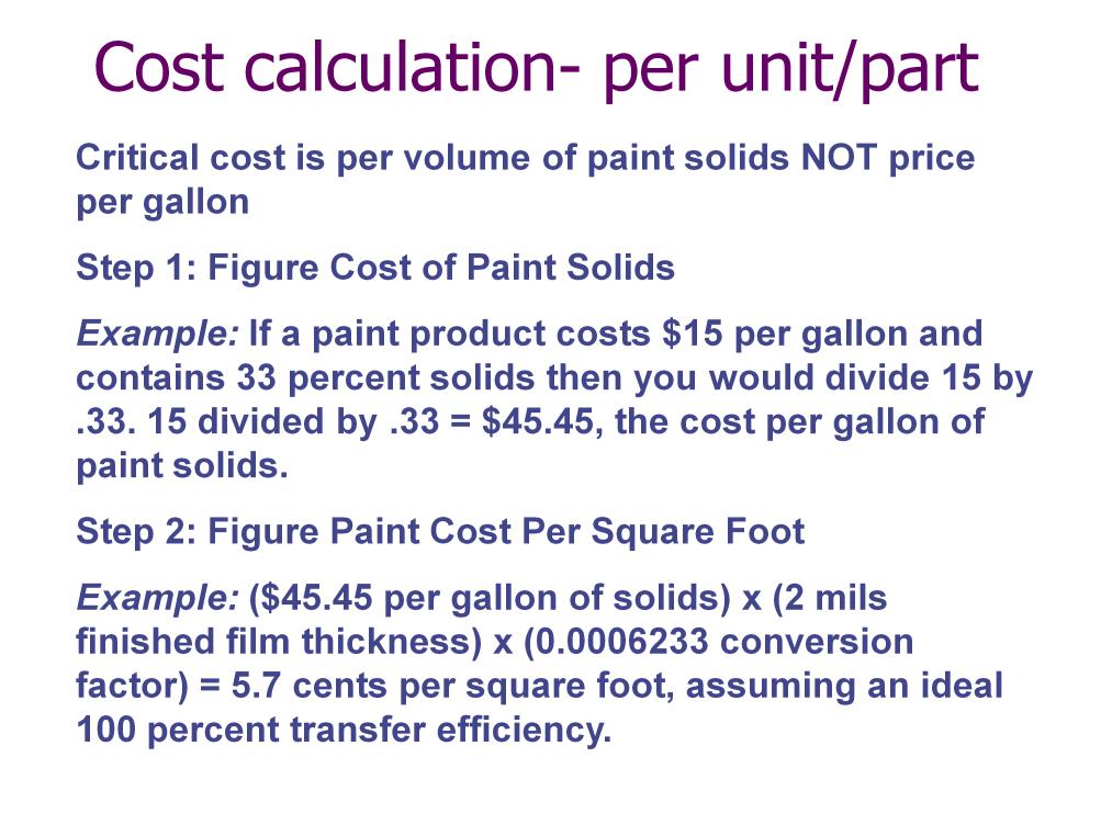 The preliminary steps are to calculate the cost per unit area (in this case per square foot).