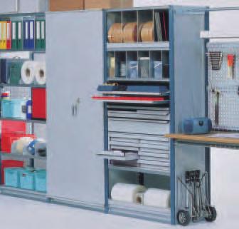 Stored items are easy to access is ergonomically balanced and stable. from either side as there are no support braces.