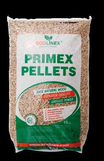 Primex Pellets Our most qualitative wood pellets. Primex is manufactured by the use of 100% clean and pure pine sawdust. The sawdust is completely debarked and of controlled origin.
