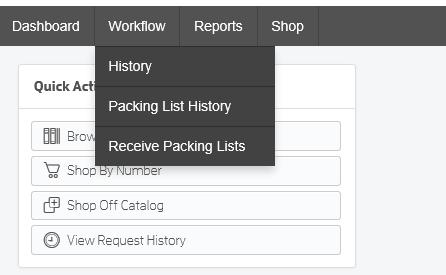 Once on the History page, users can use filters to find a specific request, view pending approvers, and