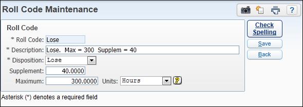 Running the Year End Purge Adding the Time Off Roll Code The Roll Code is on an employee s Time Off Setup tab. The Roll Code includes a Roll Disposition and option to Supplement (Add) Time Off.