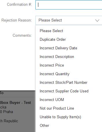 Line Items for individual line items or Reject Entire Order. 2.