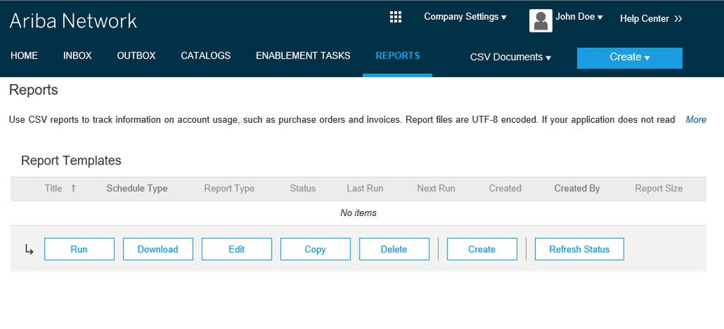 Download Invoice Reports Learn About Transacting Reports help provide additional information and details on transactions on the Network in a comprehensive format. 1 1.