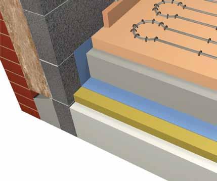 Ground Floors Ground floors Underfloor heating Standard Moisture resistant - long term exposure to water has negligible impact on thermal performance Gf07 NEW BUILD REFURB Robust and can tolerate