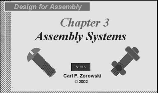 1. Title Page Chapter 3 is an overview of generic assembly systems.
