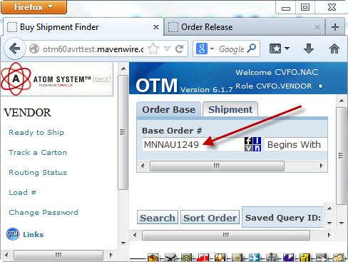 Then, type in your base order #