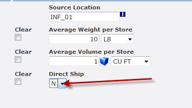 Direct Ship If necessary, the shipments can be designated to go directly to a VFO store.